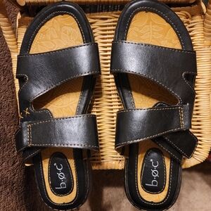 b.o.c. Black and Tan Women's Sandals